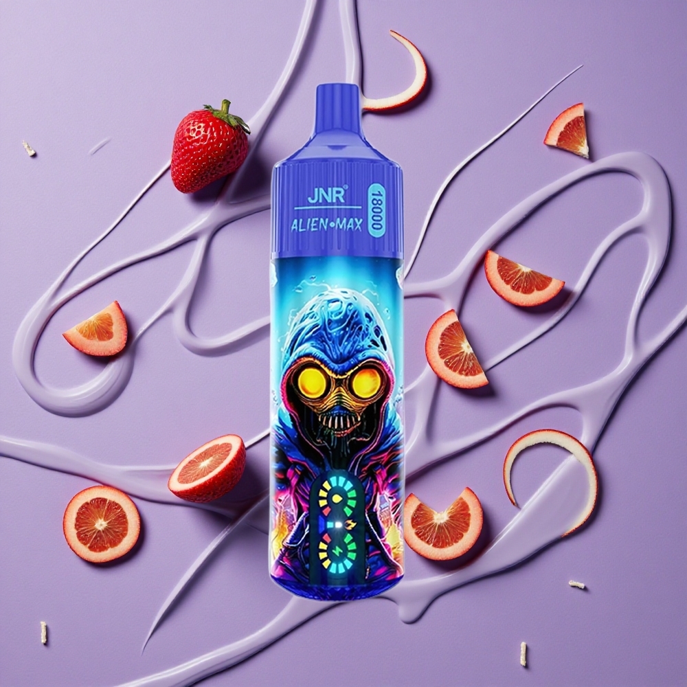 JNR Alien Max 18000 Puffs Blauwe Bubbelgum Dual Mesh & LED Display