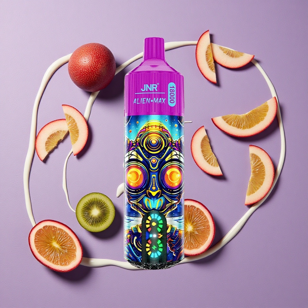 JNR Alien Max 18000 Puffs Kiwi Passievrucht Guave Dual Mesh Coil & 28ml E-liquid