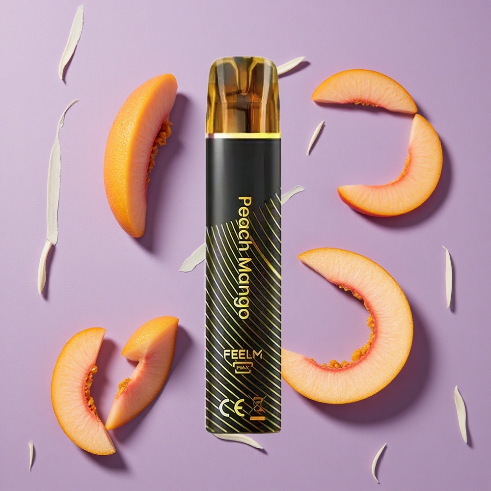 JNR Black&Golden 600+200 Puffs Perzik Mango 550mAh 2ml E-Liquid