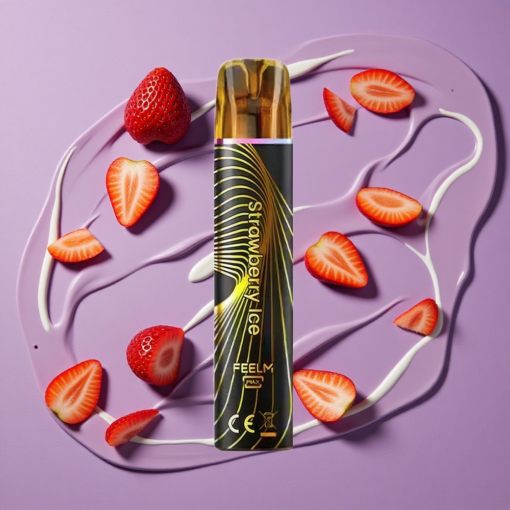 JNR Black&Golden 600+200 Puffs Wegwerp Vape Aardbei IJs