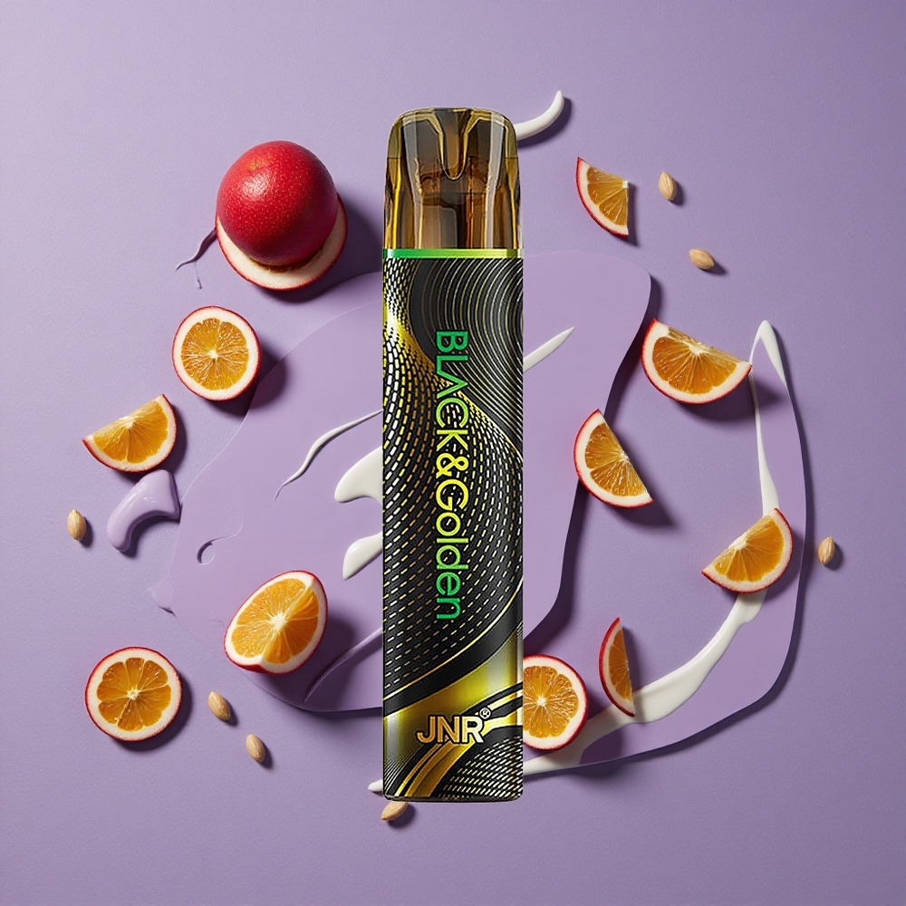 JNR Black&Golden 600+200 Puffs Wegwerp Vape Passie Monster