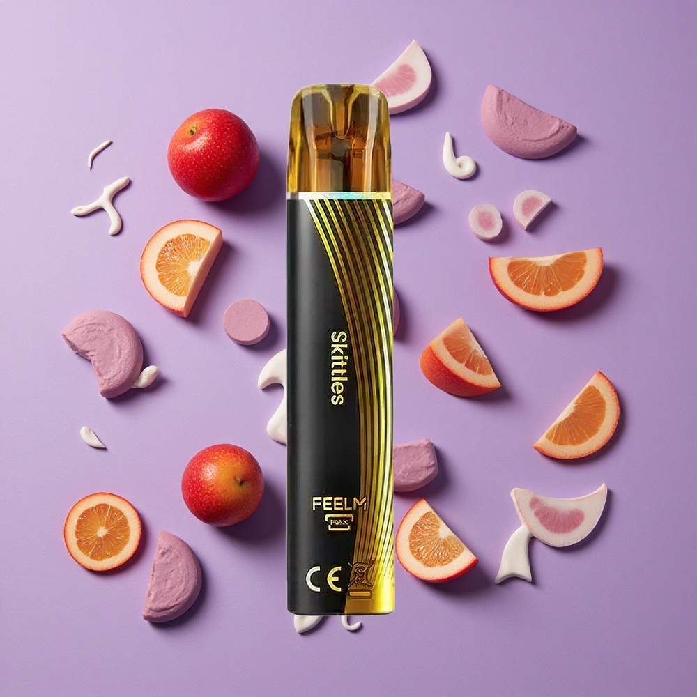 JNR Black&Golden 600+200 Puffs Wegwerp Vape Skittles (Regenboog) 550mAh 2ml
