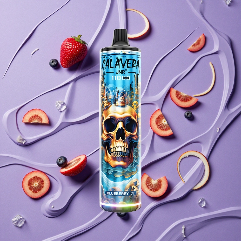 JNR Calavera 11000 Puffs Blauwe Bessen IJs Type-C Opladen 21ml Vloeistof