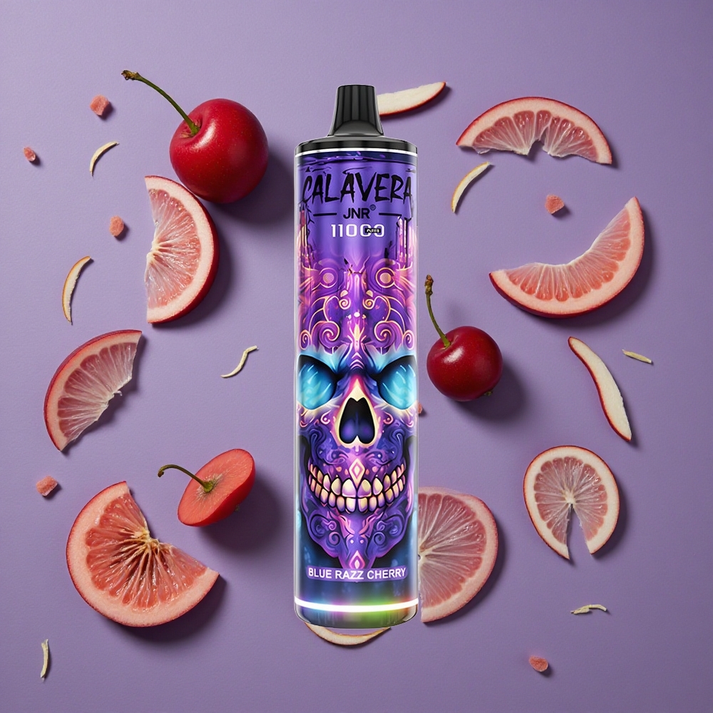 JNR Calavera 11000 Puffs Blauwe Framboos Kers Type-C Opladen 21ml Vloeistof