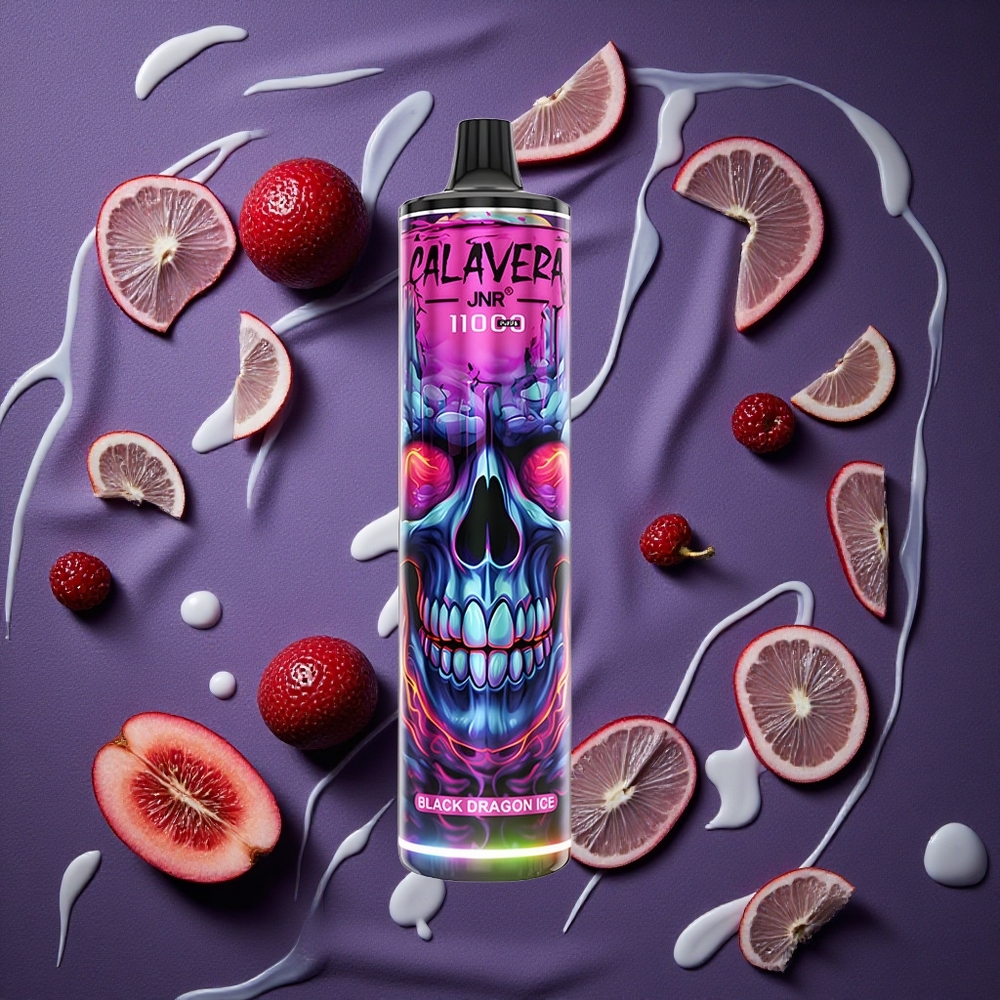 JNR Calavera 11000 Puffs Zwarte Draak IJs Type-C Opladen 21ml Vloeistof