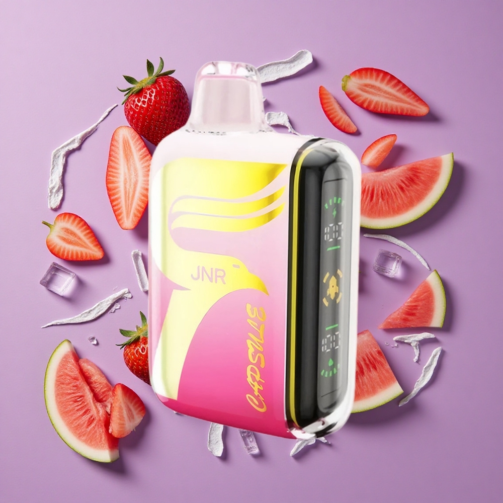 JNR Capsule 15000 Puffs Aardbei Watermeloen Ijs 850mAh Dual Mesh Coil