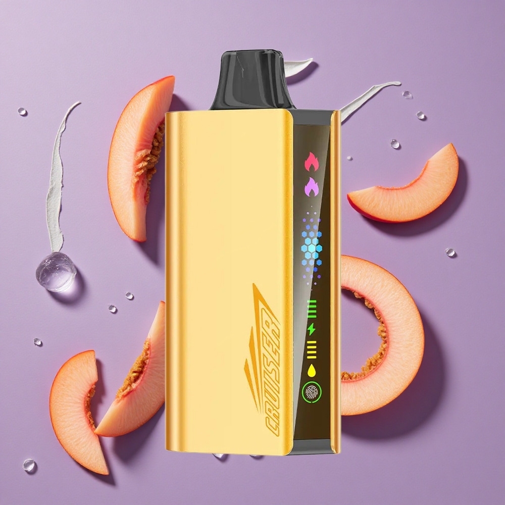 JNR Cruiser 12000 Puffs Peach IJs Geen-Opladen Wegwerp Vape 3500 mAh 25ml