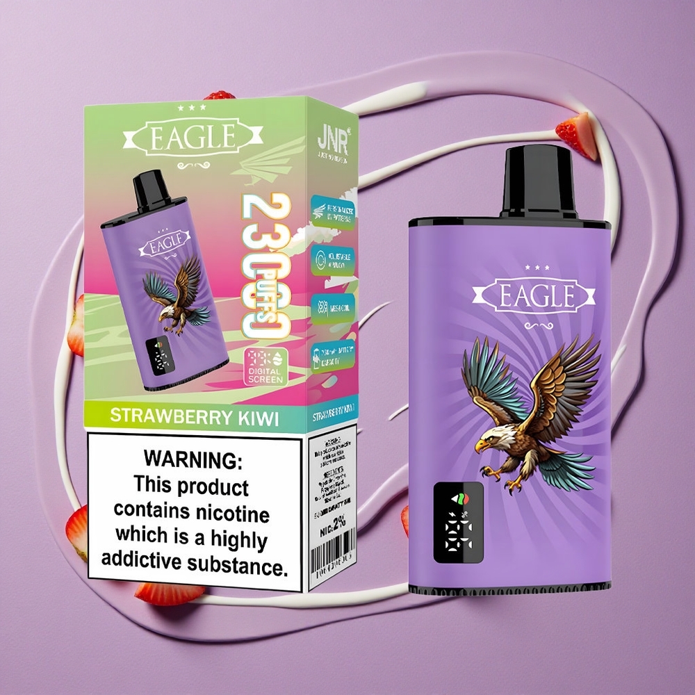 JNR EAGLE Smart 23000 Puffs Aardbei Kiwi Digitaal Scherm 25ml