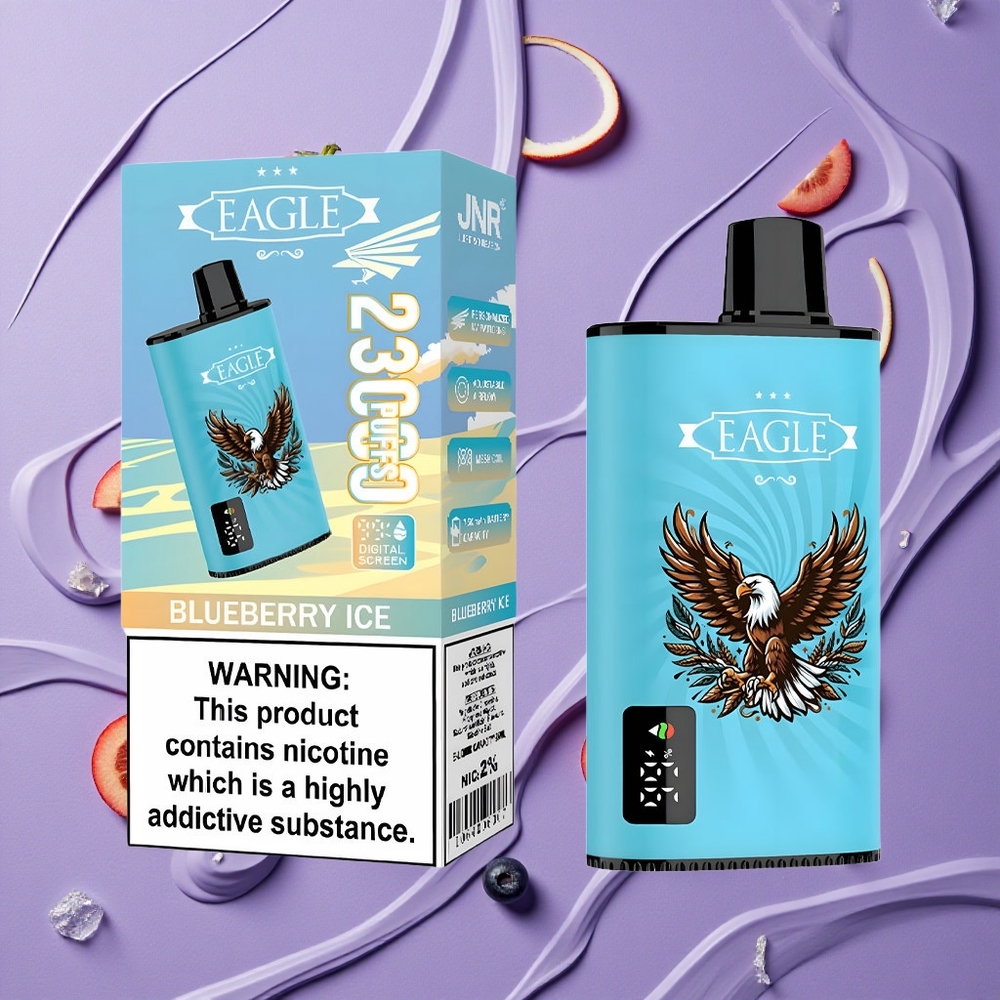 JNR EAGLE Smart 23000 Puffs Bosbes Ijs Digitale Scherm 1.0ohm Mesh Coil