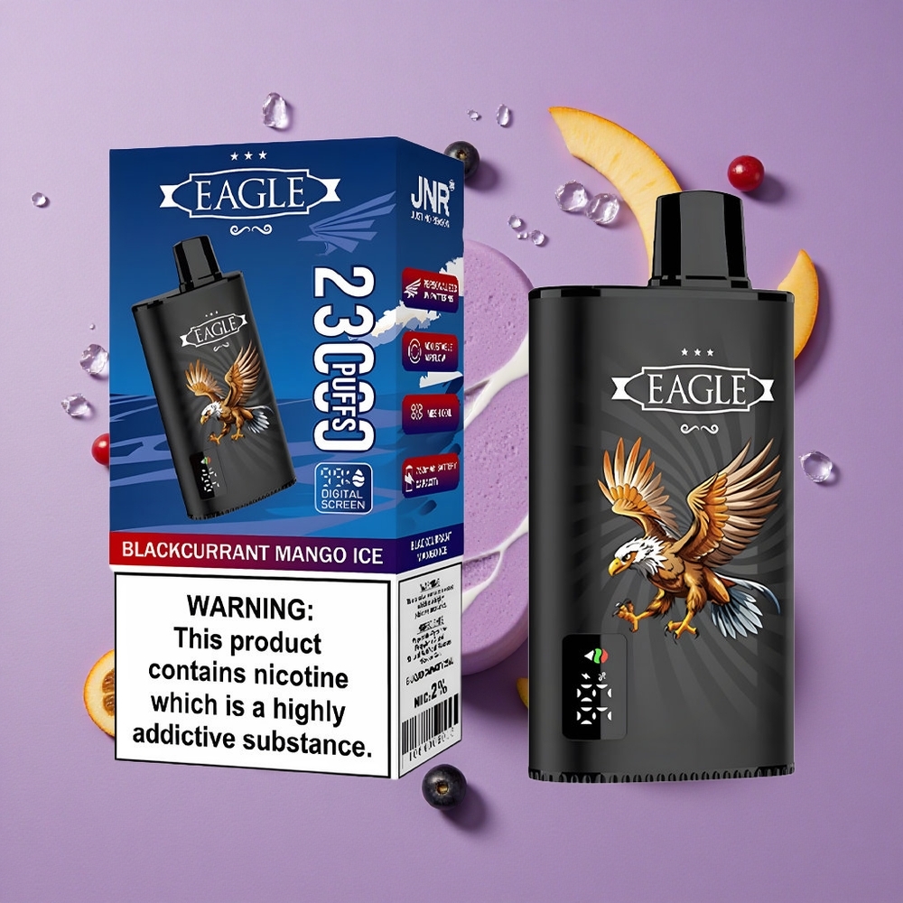 JNR EAGLE Smart 23000 Puffs Zwarte Bes Mango IJs met Digitale Scherm en Aanpasbare Luchtstroom