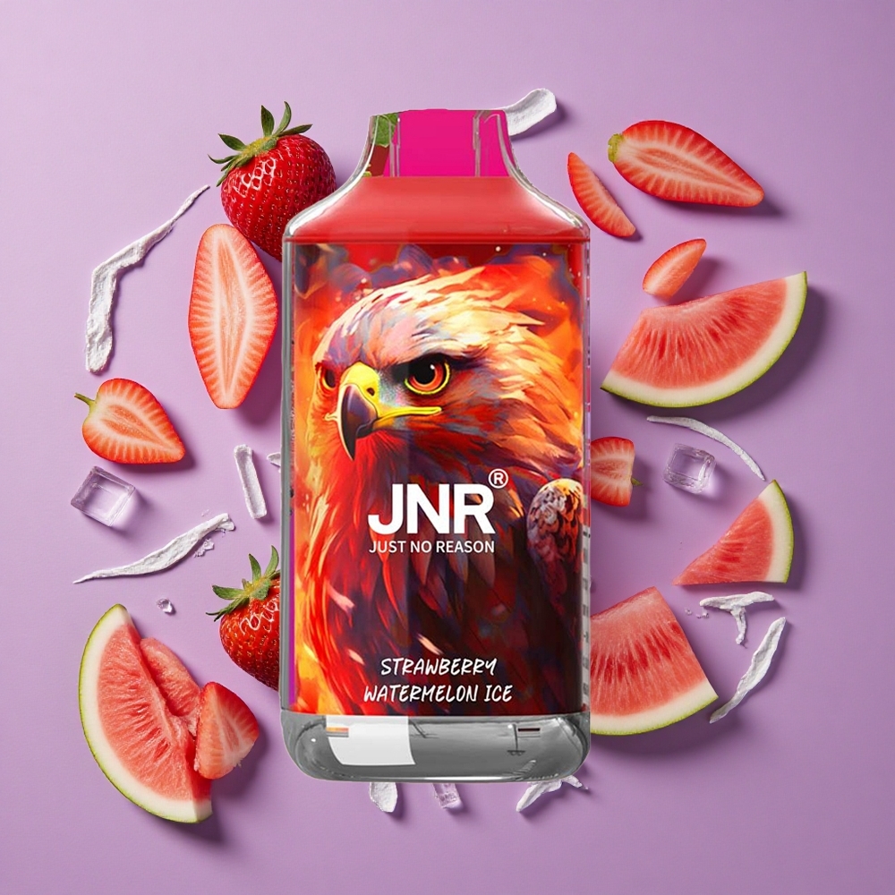 JNR Falcon 16000 Puffs 22ml Aardbei Watermeloen IJs Type C & LED