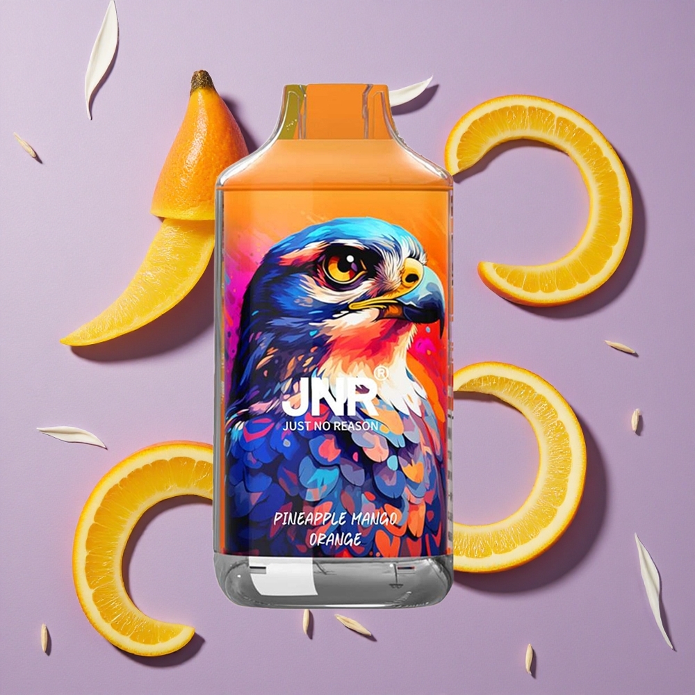 JNR Falcon 16000 Puffs Ananas Mango Sinaasappel 850 mAh Dual Mesh Coil