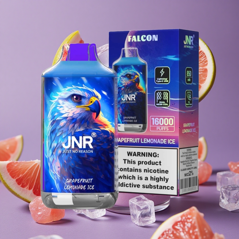 JNR Falcon 16000 Puffs Grapefruit Citroenlimonade IJs 850 mAh 22ml