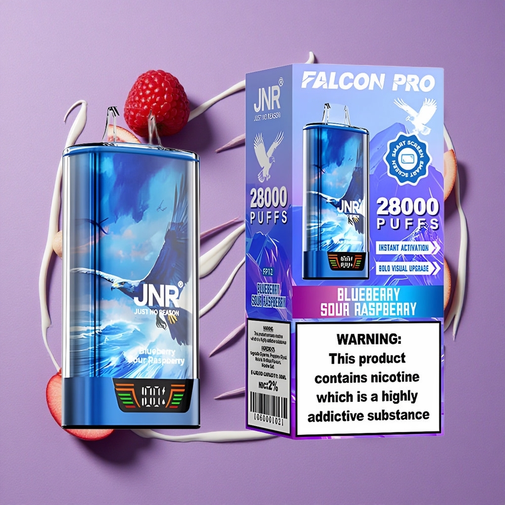 JNR Falcon Pro 28000 Blauwe Bes Zure Framboos 30ml 950mAh