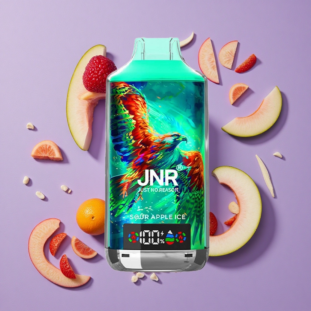 JNR Falcon X 18000 Puffs 24ml Zuur Appel IJs Dubbele Mesh Coil
