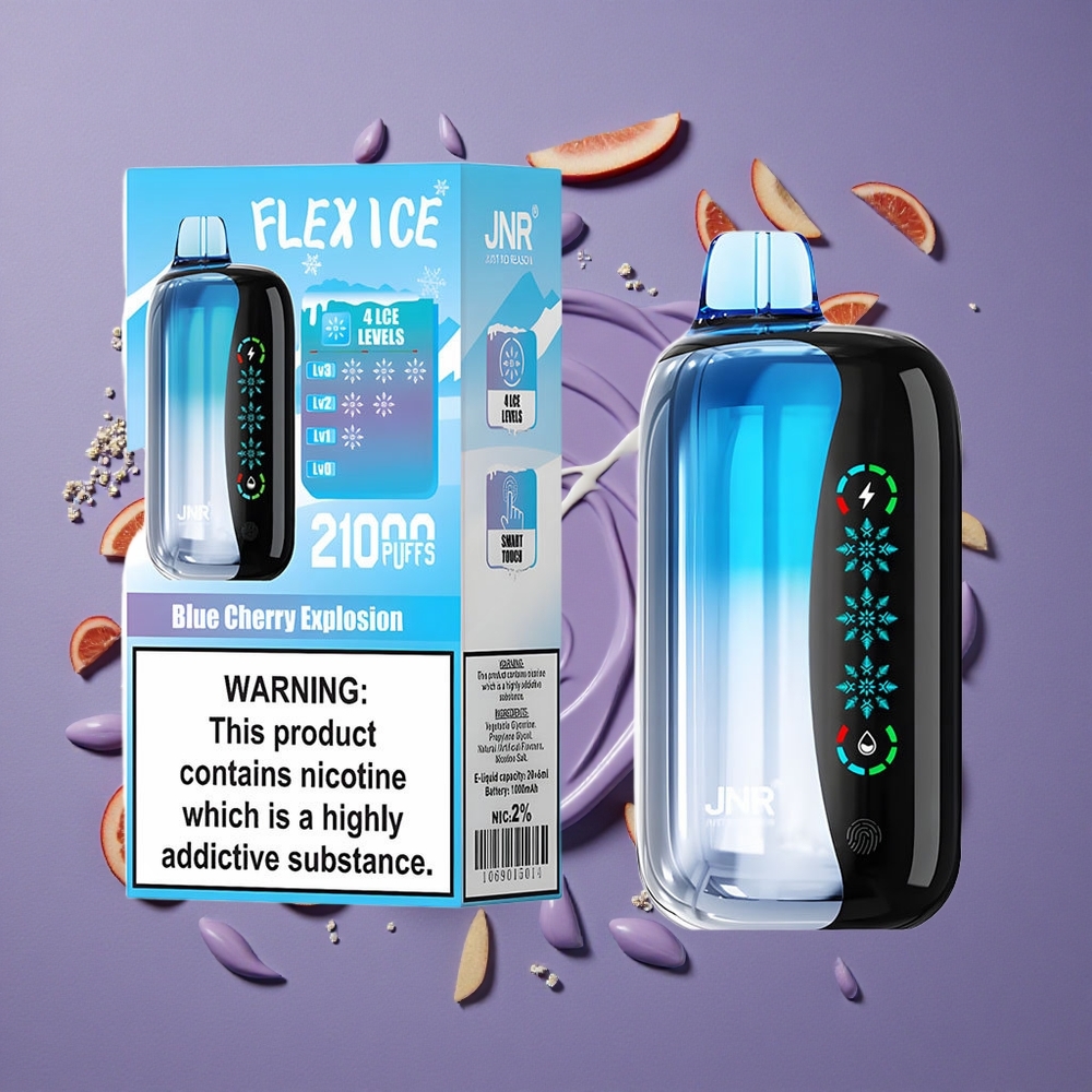 JNR Flex Ice 21000 Puffs Blauwe Kersen Explosie Aanpasbare Ijs & Type-C Opladen