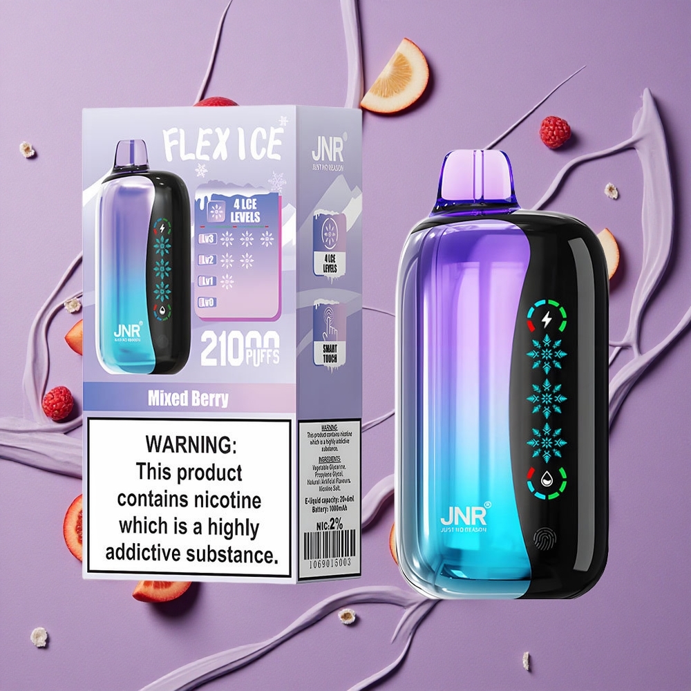 JNR Flex Ice 21000 Puffs Mixed Bes Wegwerp Vape Met Aanpasbare Ijs & 26ml Vloeistof