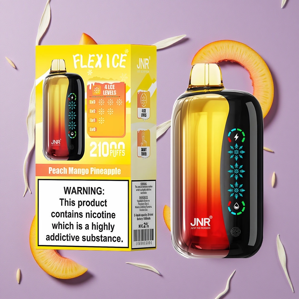JNR Flex Ice 21000 Puffs Perzik Mango Ananas Aanpasbare IJs & Aanpasbare Luchtstroom