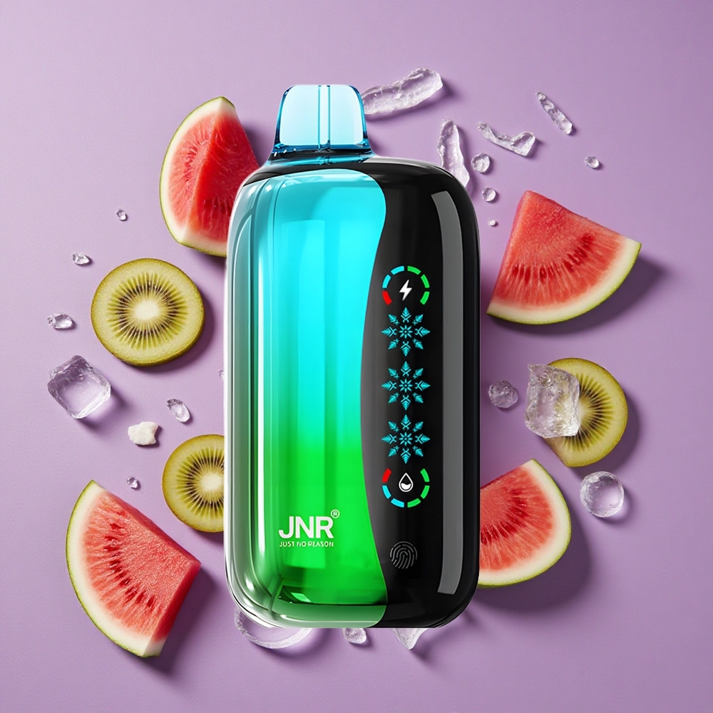 JNR Flex Ice 21000 Puffs Wegwerp Vape Kiwi Watermeloen IJs met Aanpasbare Luchtstroom en Touchscreen