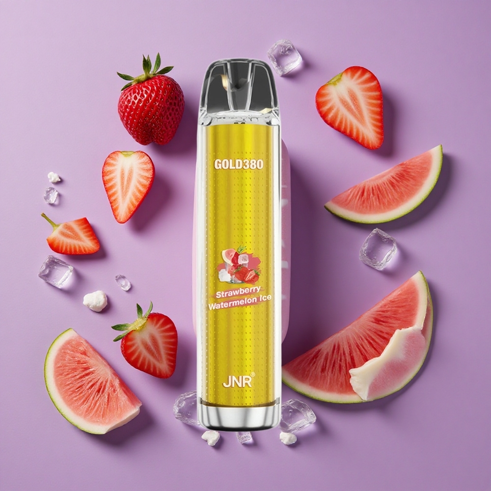 JNR Gold380 6000 Puffs Aardbei Watermeloen IJs 1500mAh 13ml