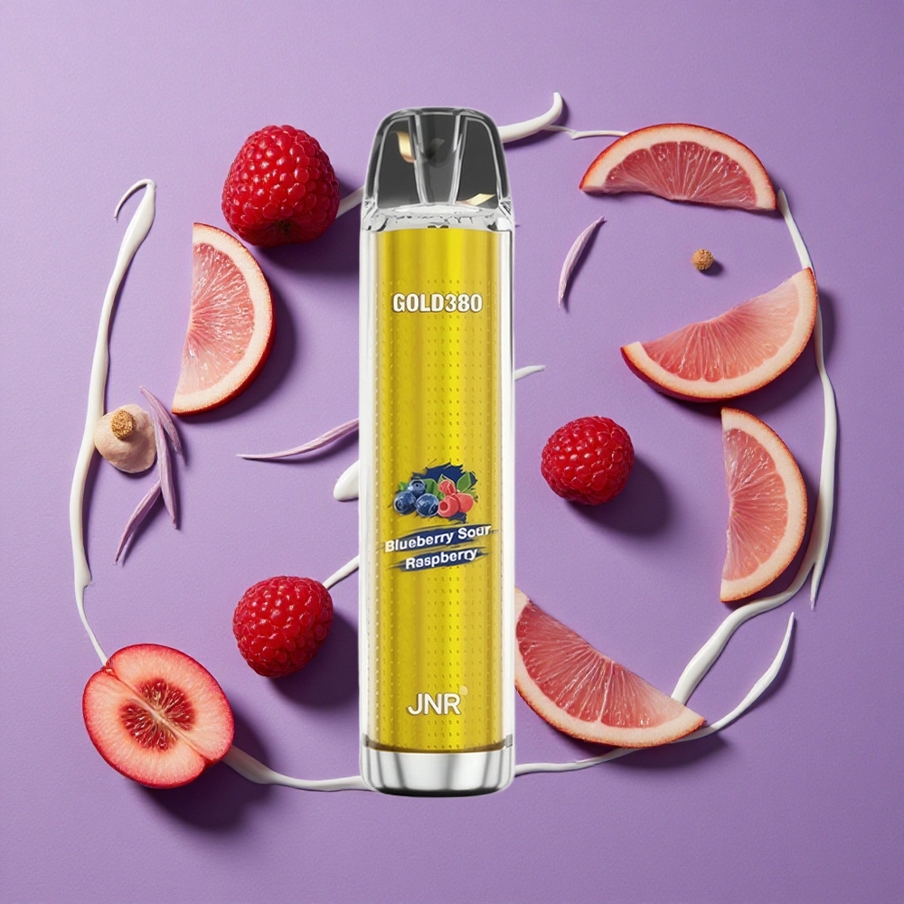 JNR Gold380 6000 Puffs Wegwerp Vape Bosbes Zure Framboos 1500mAh 13ml