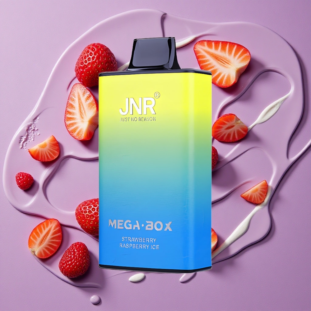 JNR Mega Box 25000 Puffs Aardbei Framboos IJs 30ml Dual Mesh Coil