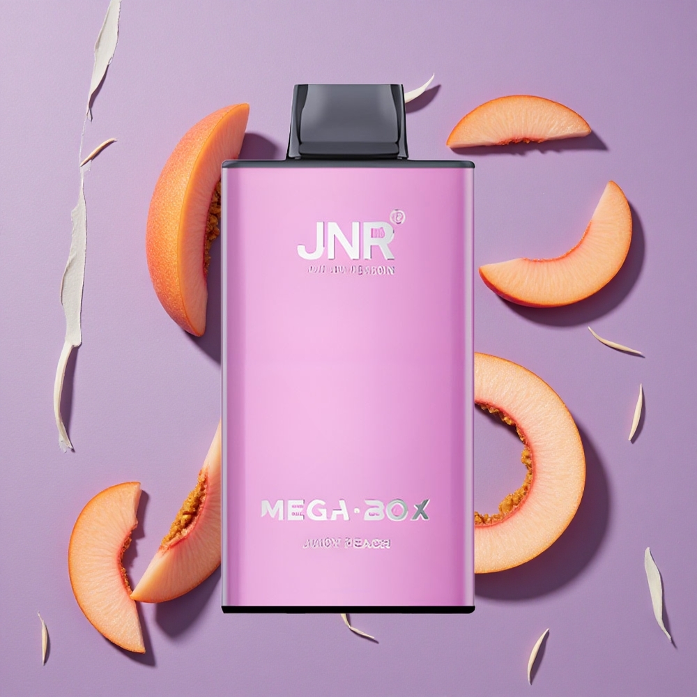 JNR Mega Box 25000 Puffs Sappige Perzik Dual Mesh Coil & Type-C Opladen