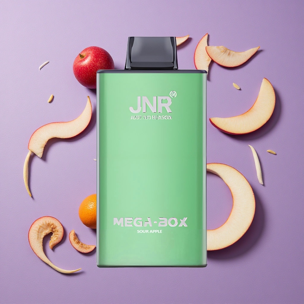 JNR Mega Box 25000 Puffs Zure Appel 30ml & Dual Mesh Coil