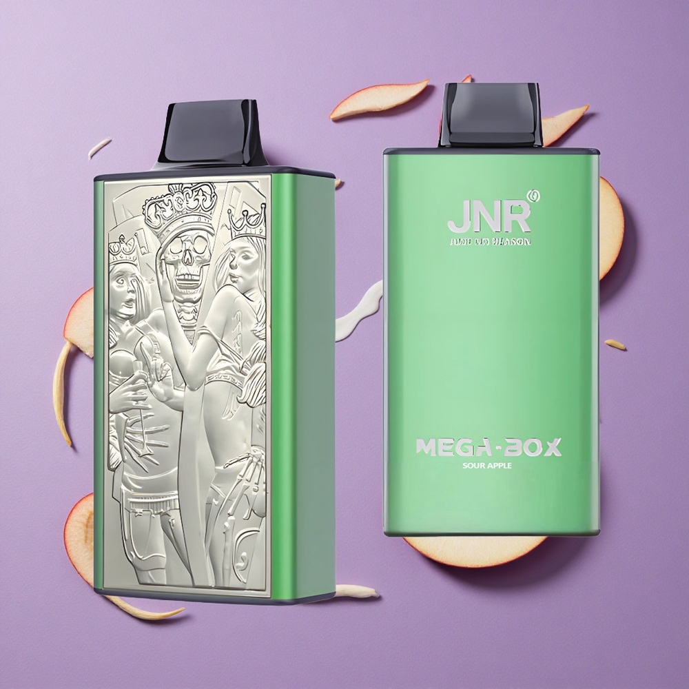 JNR Mega Box 25000 Puffs Zure Appel 30ml & Dual Mesh Coil