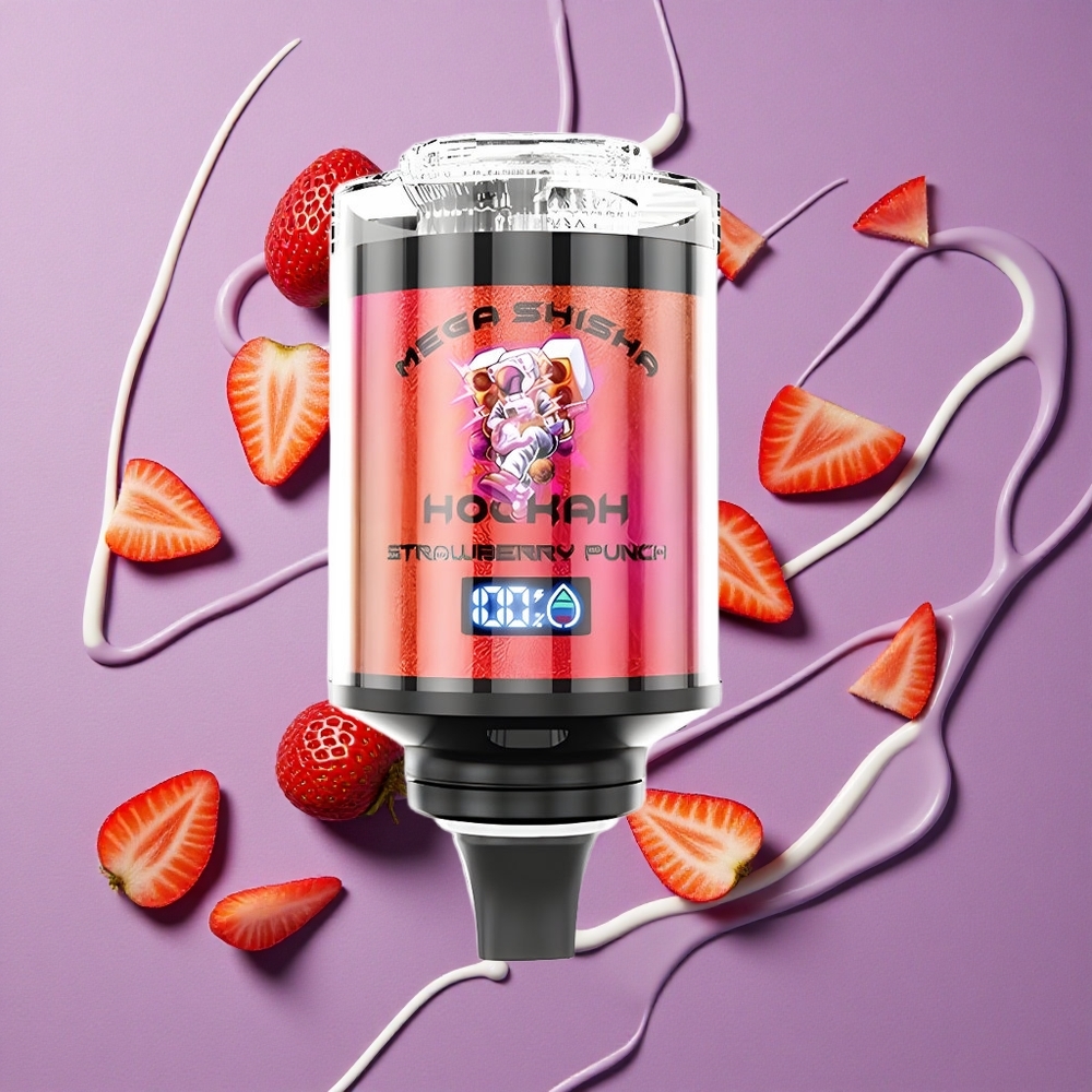 JNR Mega Shisha Hookah 100K Aardbei Punch 2200mAh 60ml