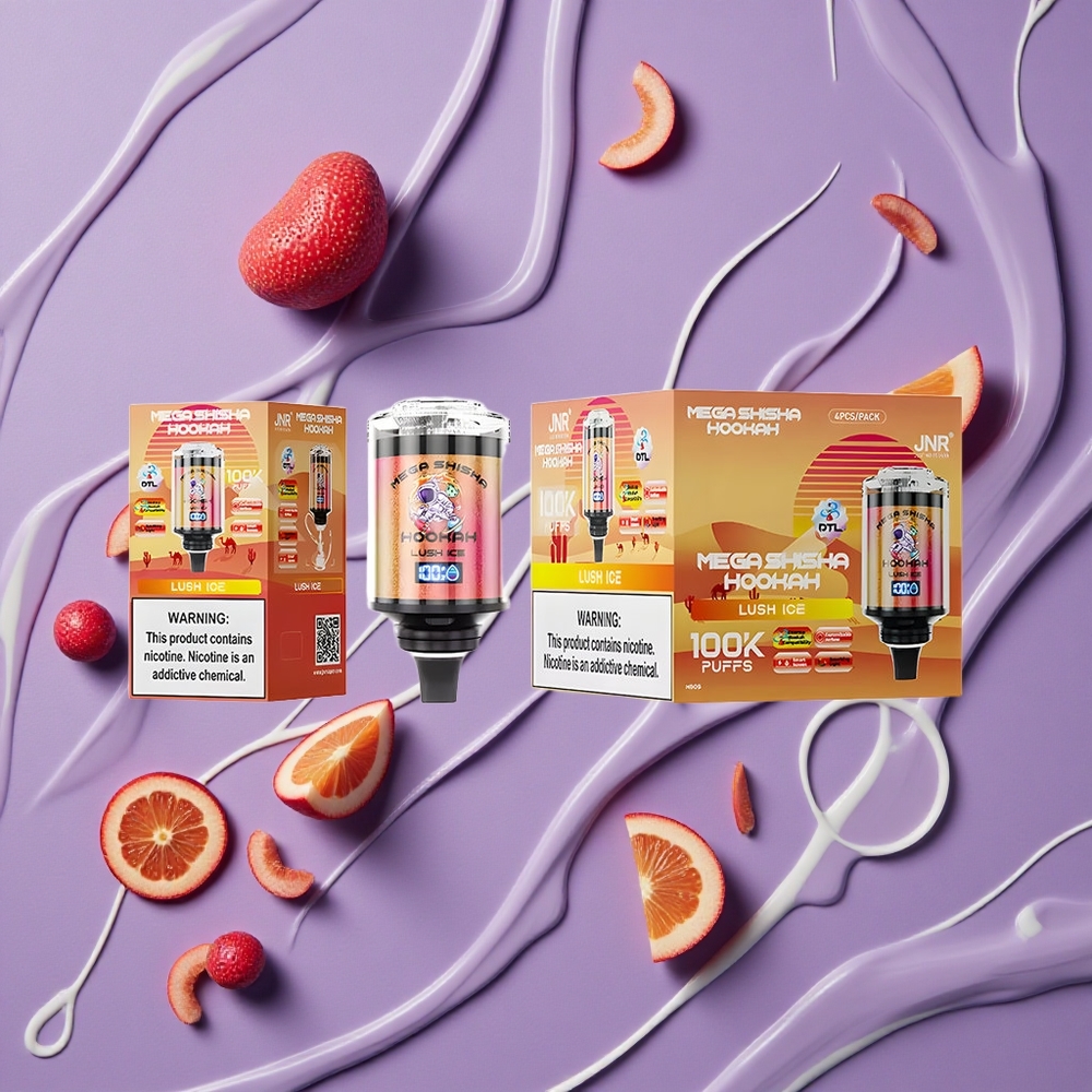 JNR Mega Shisha Hookah 100K Desktop Compatibel 60ml Lush IJs