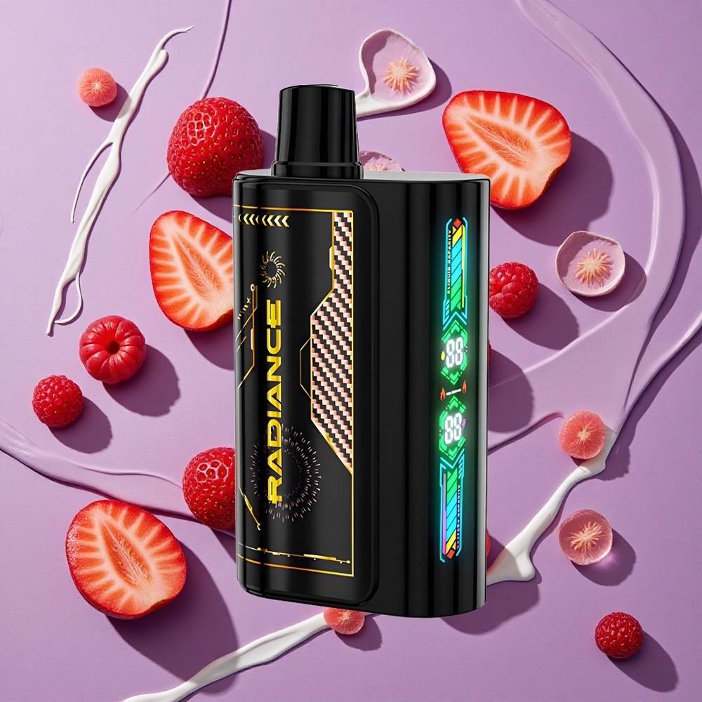 JNR Radiance 31000 Puffs Aardbei Framboos Kers IJs Dual Mesh Coil 28ml