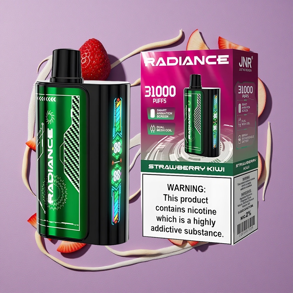 JNR Radiance 31000 Puffs Aardbei Kiwi Dual Mesh Coil