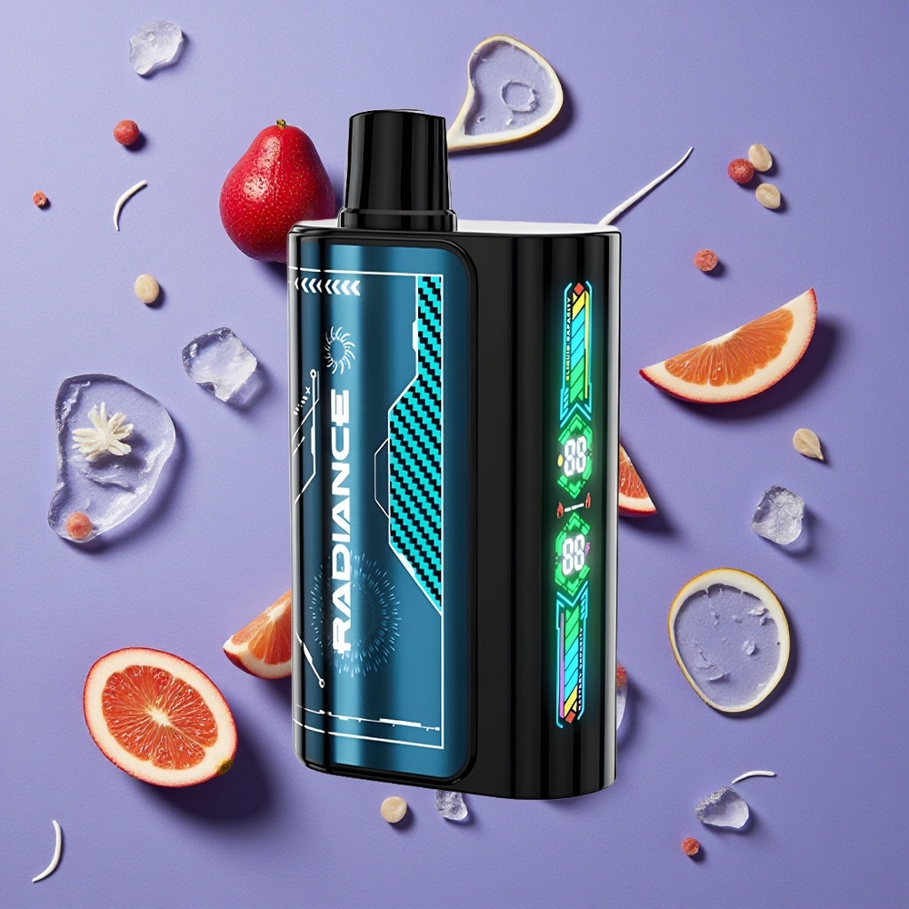 JNR Radiance 31000 Puffs Blauwe Framboos IJs Wegwerp Vape 28ml Dual Mesh Coil