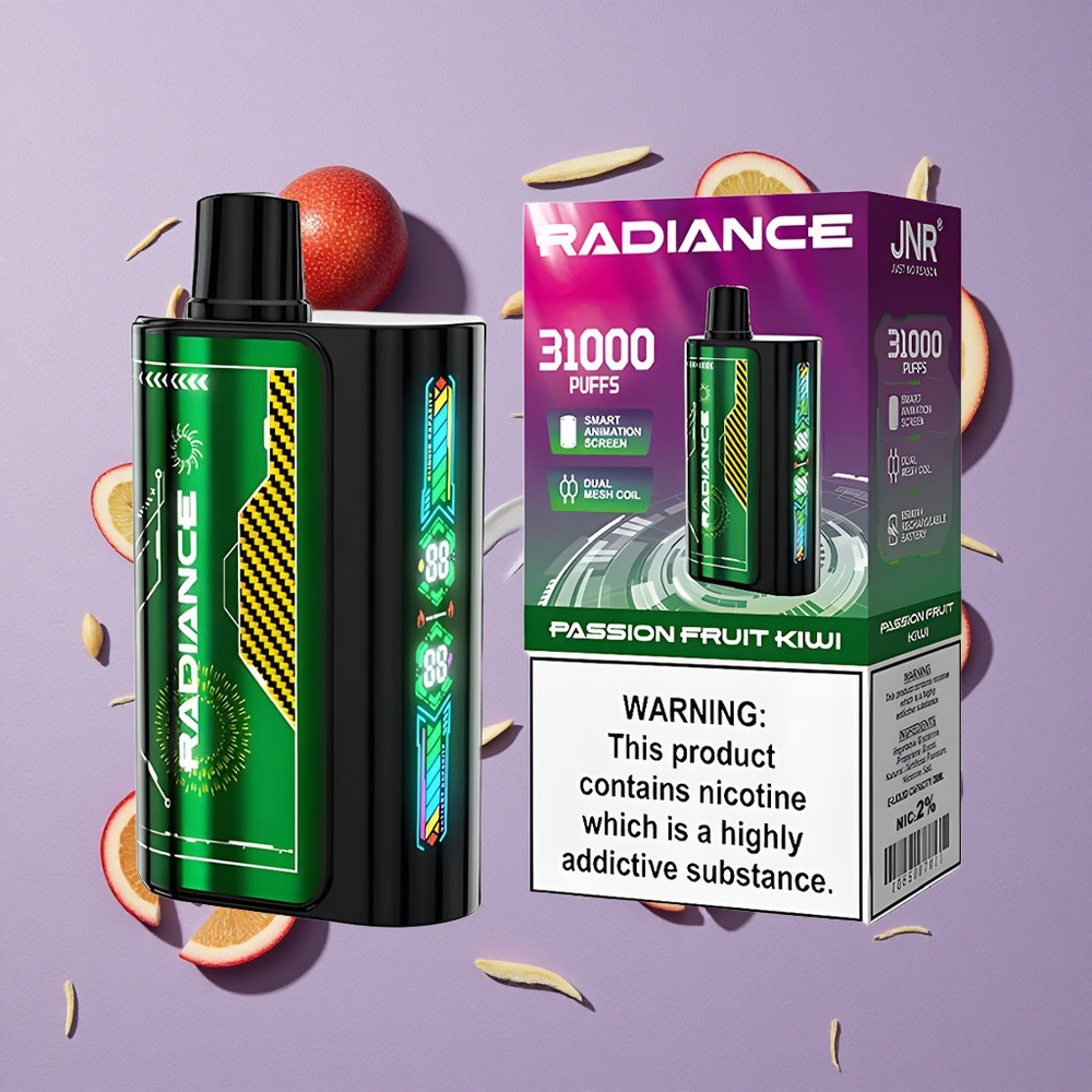 JNR Radiance 31000 Puffs Passievrucht Kiwi 28ml Dual Mesh