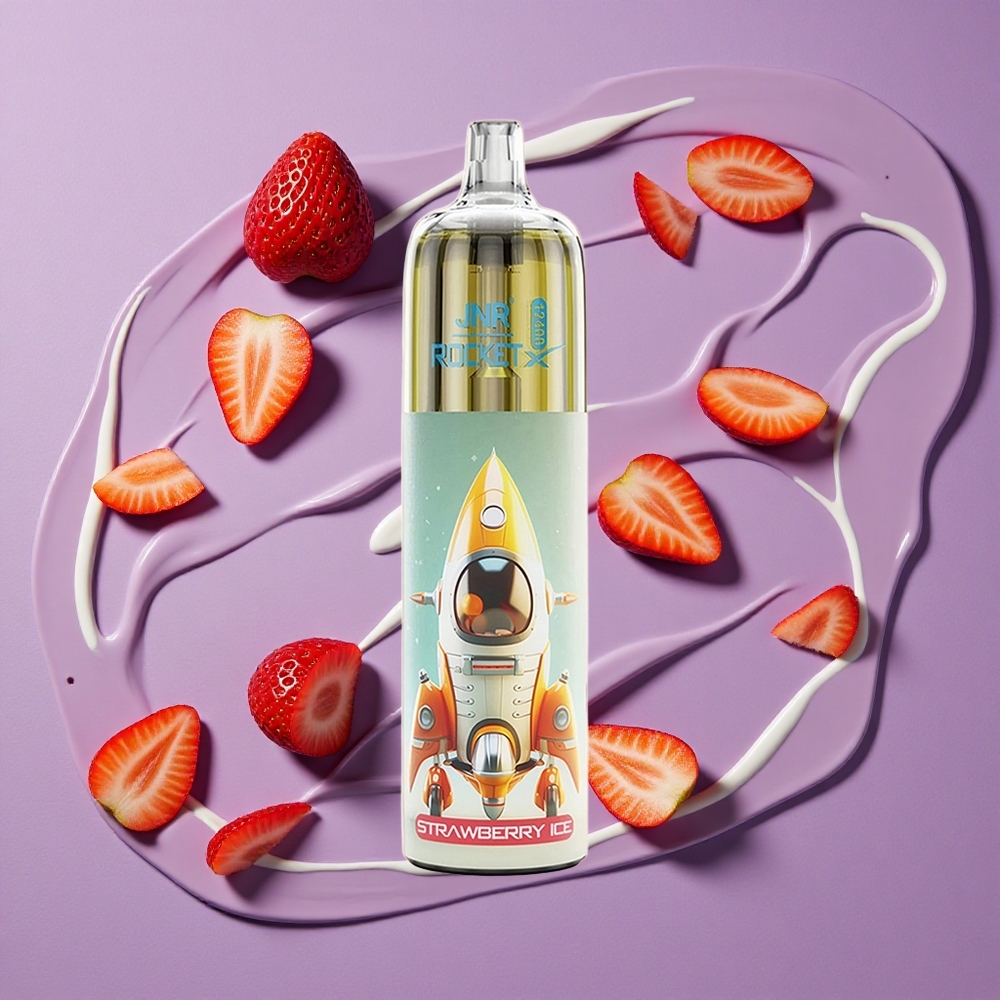 JNR Rocket-X 12400 Puffs Aardbei IJs Met 850mAh Batterij En 25ml Vloeistof