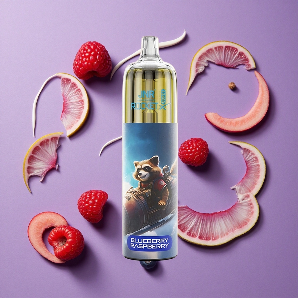 JNR Rocket-X 12400 Puffs Blauwe Bes Framboos Aanpasbare Luchtstroom 25ml
