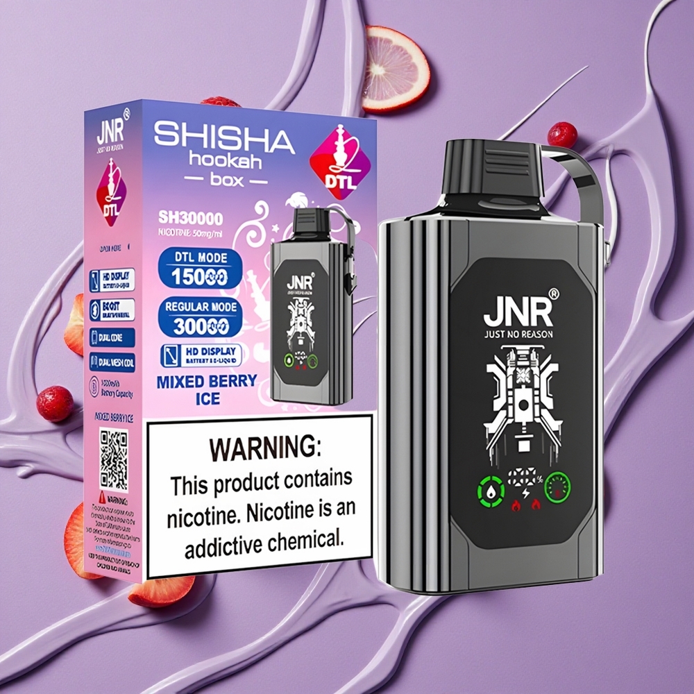 JNR Shisha Hookah Box 20500 Puffs 25ml Gemengde Bes IJs HD Scherm