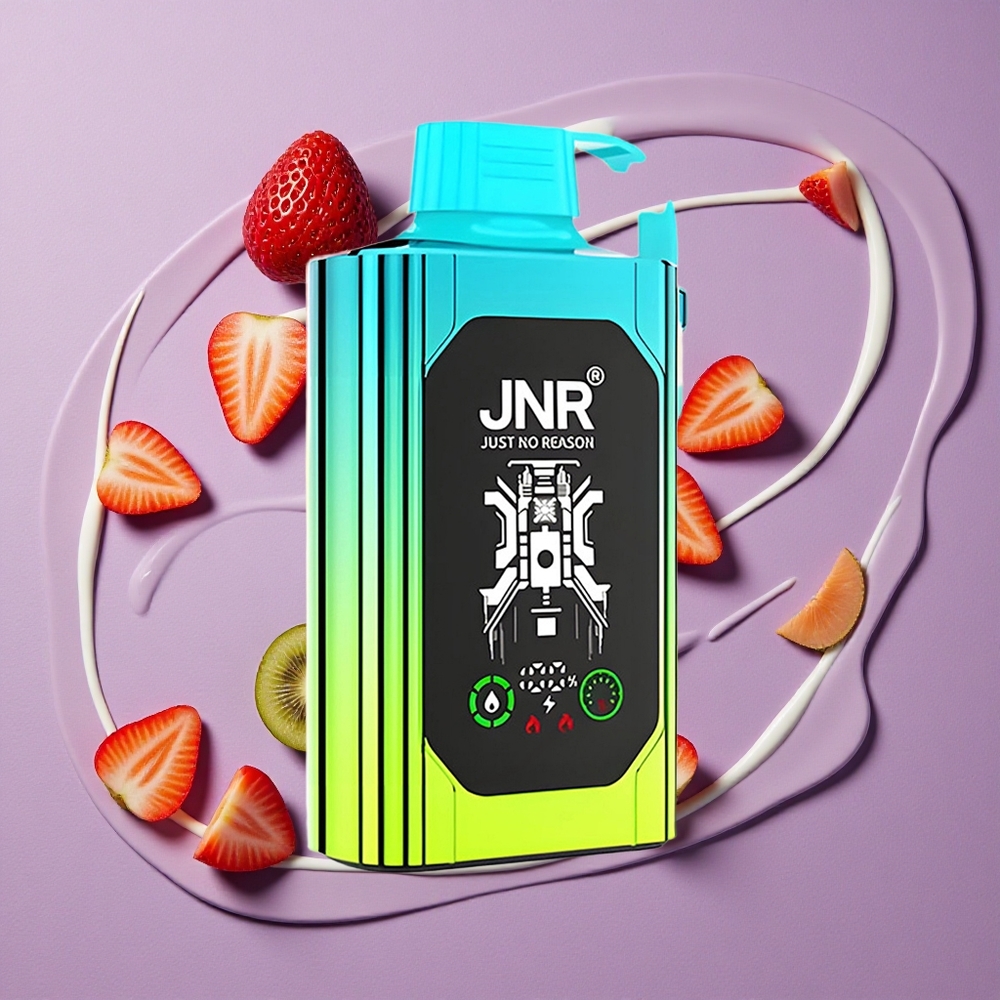 JNR Shisha Hookah Box 20500 Puffs Aardbei Kiwi HD Beeldscherm Type-C Opladen