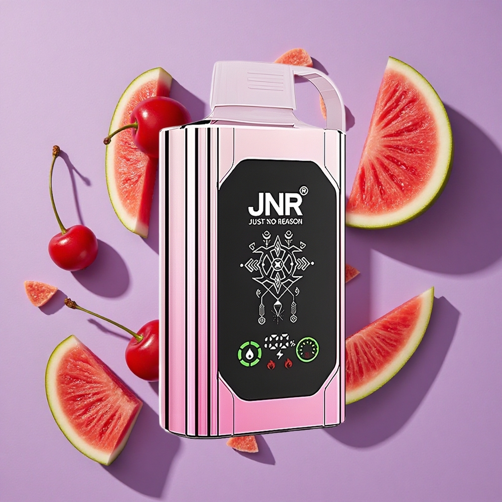 JNR Shisha Hookah Box 20500 Puffs Kersen Watermeloen Vries Display HD Dual Mesh Coil