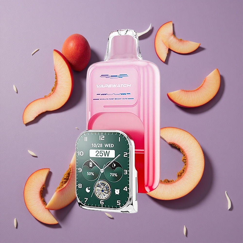 JNR Vape Watch 30000 Puffs 19mL Perziken uit Georgia Dual Mesh Coil