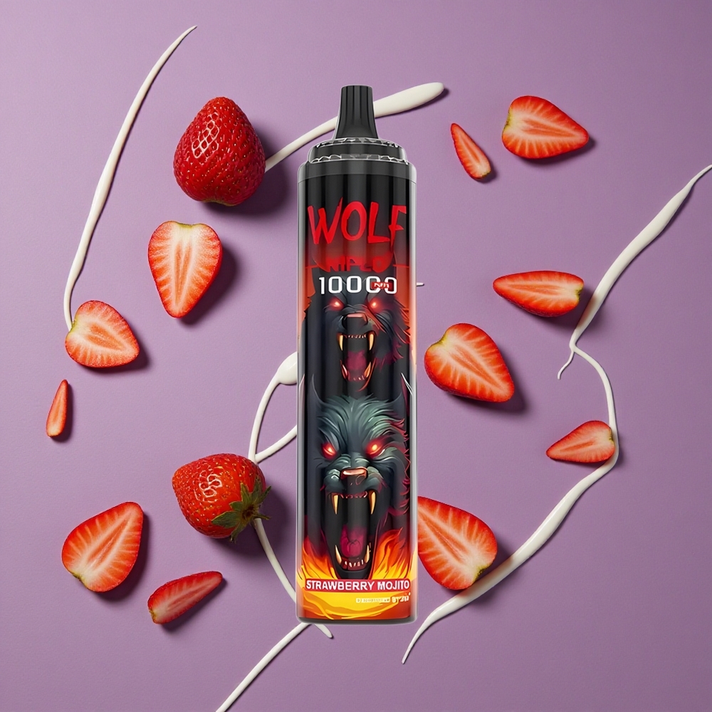 JNR Wolf Niplo 10000 Puffs Aardbei Mojito 20ml 650mAh