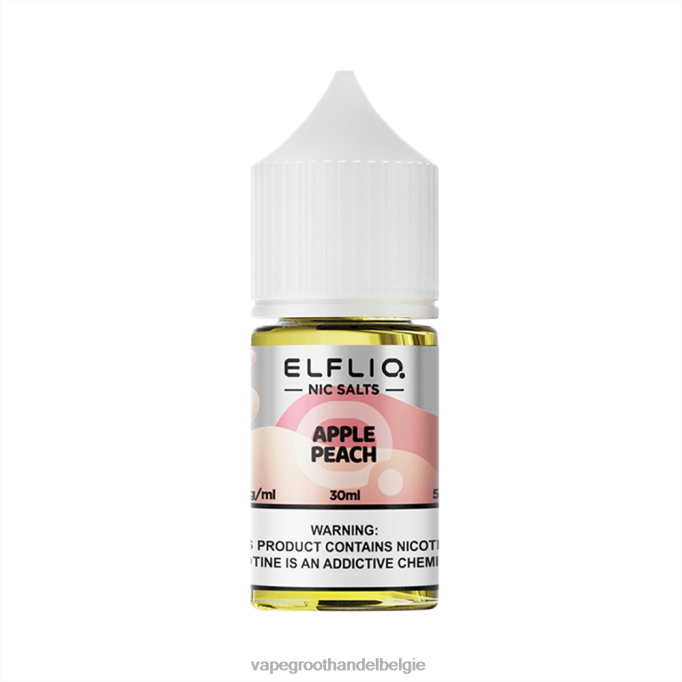 ELFBAR ELFLIQ Nic zout 30 ml Apple Peach X066V7 Crystal Vape Groothandel Belgie