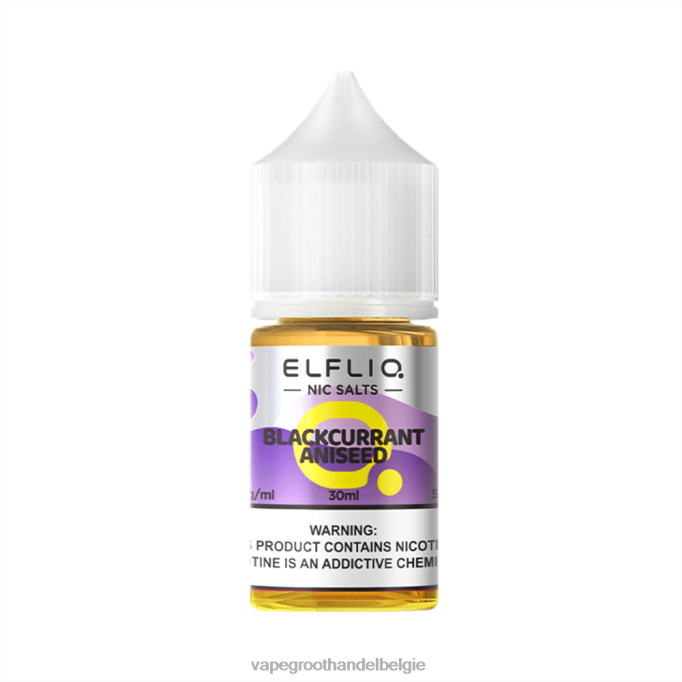 ELFBAR ELFLIQ Nic zout 30 ml Blackcurrant aniseed X066V9 Elektronische Sigaret Winkel
