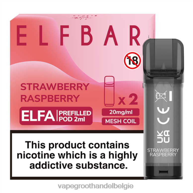aardbei framboos - groothandel vape wegwerp 0284V321 ELFBAR Elfa voorgevulde capsule - 2 ml - 20 mg (2 stuks)