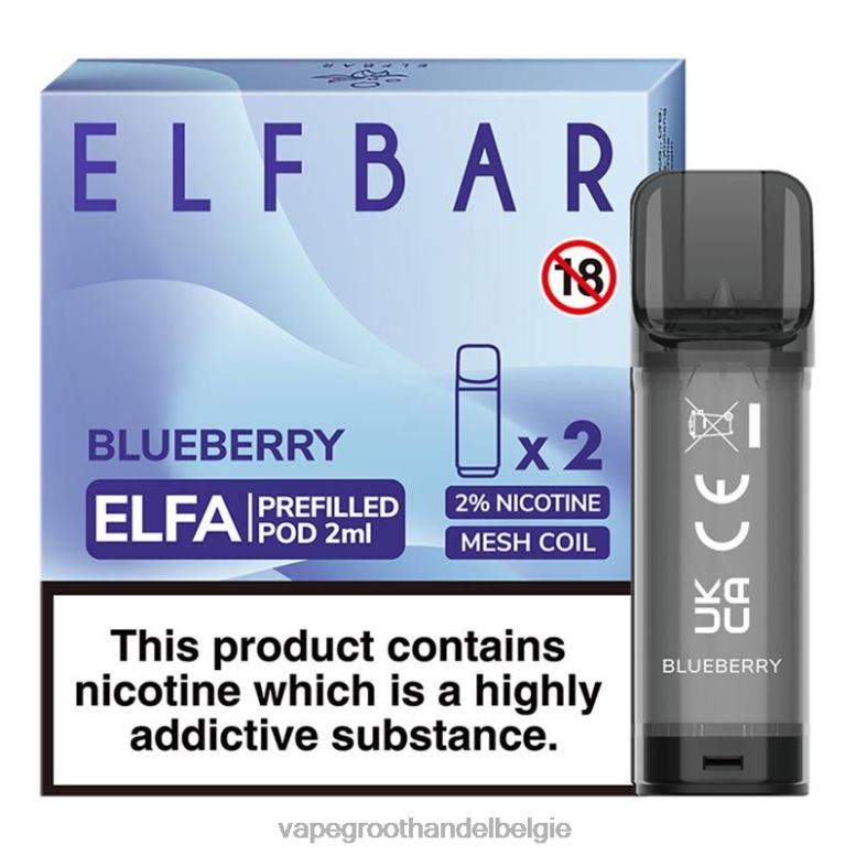 bosbes - vape groothandel elf bar 0284V316 ELFBAR Elfa voorgevulde capsule - 2 ml - 20 mg (2 stuks)