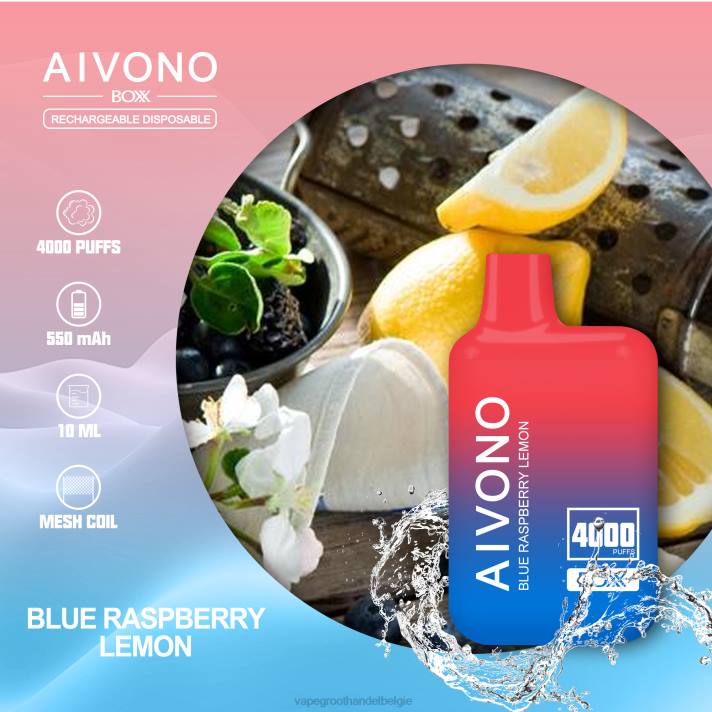 Crystal Vape Groothandel Belgie - Aivono AIM BOXX 4000 blauwe frambozen-citroen V244217