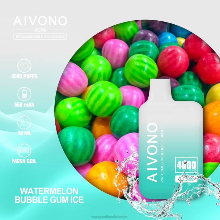 Crystal Vape Groothandel Belgie - Aivono AIM BOXX 4000 watermeloen kauwgom ijs V244227