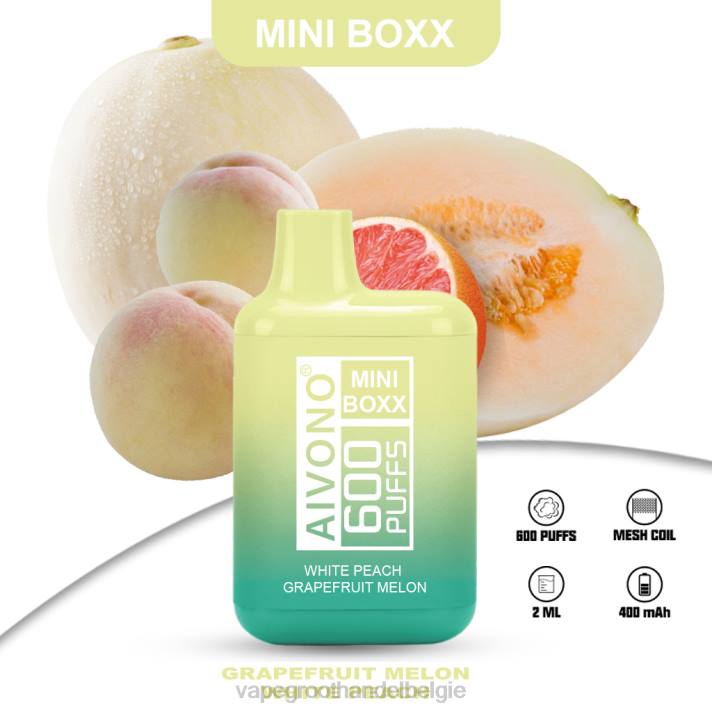 Dampen Belgie - Aivono AIM MINI BOXX 600 witte perzik-grapefruitmeloen V244241