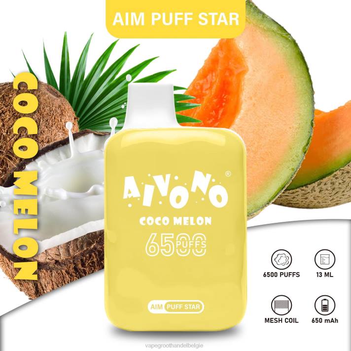 Crystal Vape Groothandel Belgie - Aivono AIM PUFF STAR 6500 cocomelon V244297